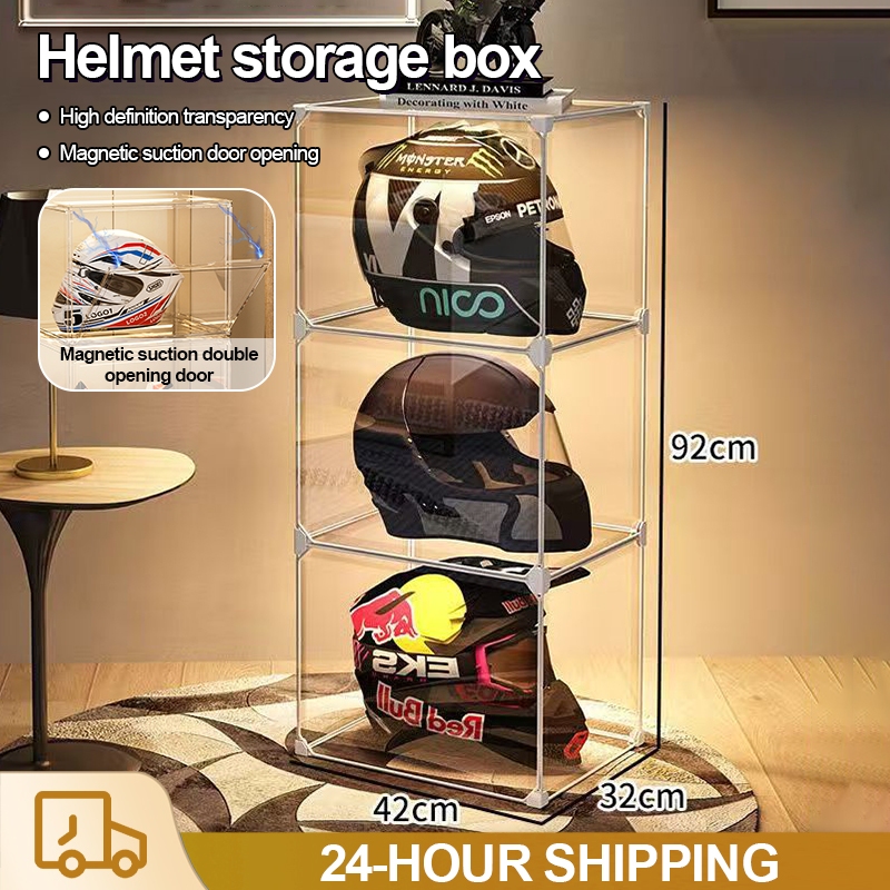 Transparent Extra-large Size Acrylic Helmet Storage Cabinet Handbag ...