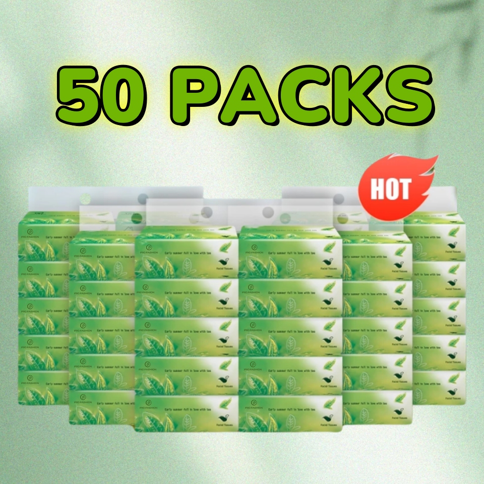 【HOT】50 PCS Tissue Facial Tissue 4-Ply toilet paper tissue Tree care ...