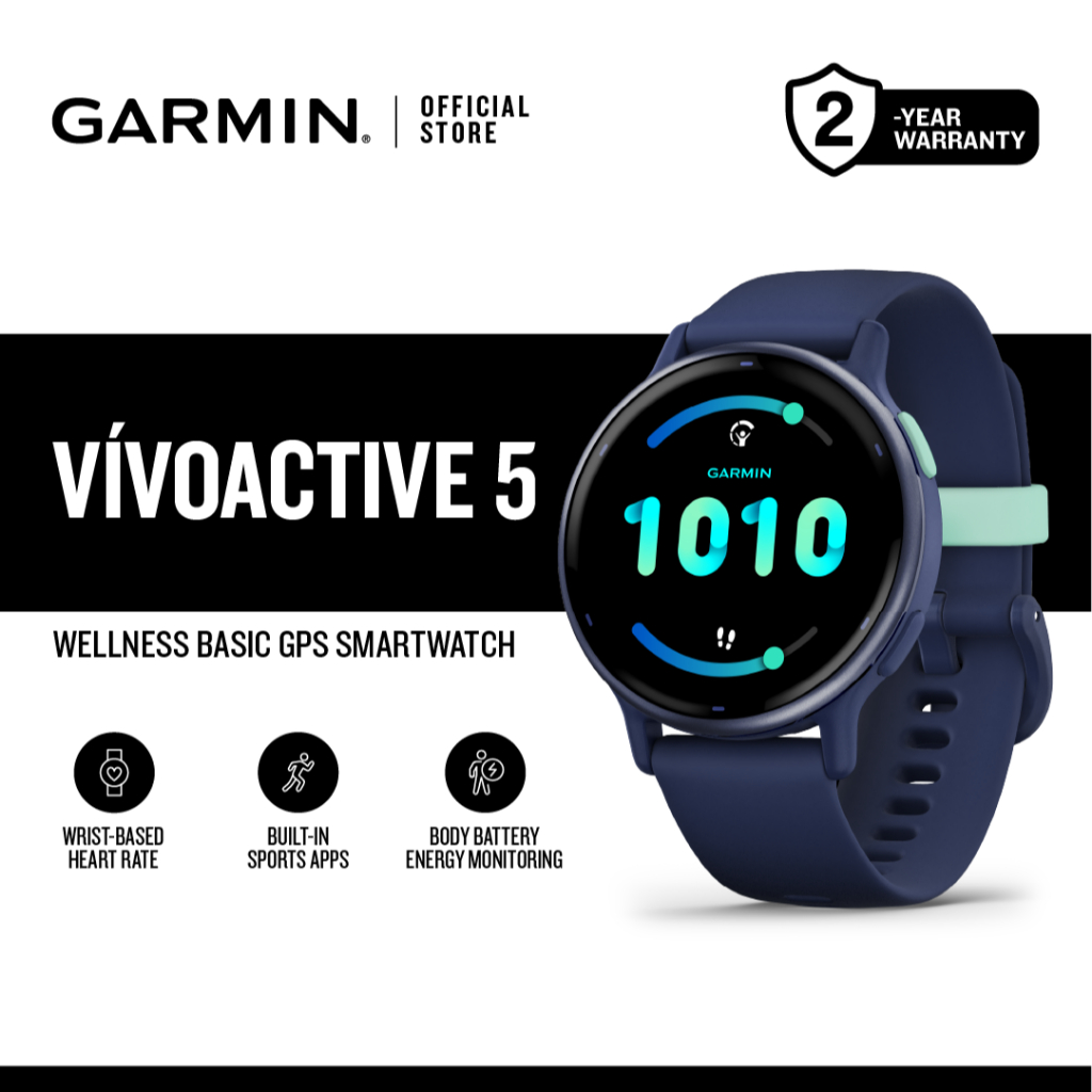 Garmin vívoactive 5, Wellness Basic GPS WiFi Smartwatch | Shopee ...