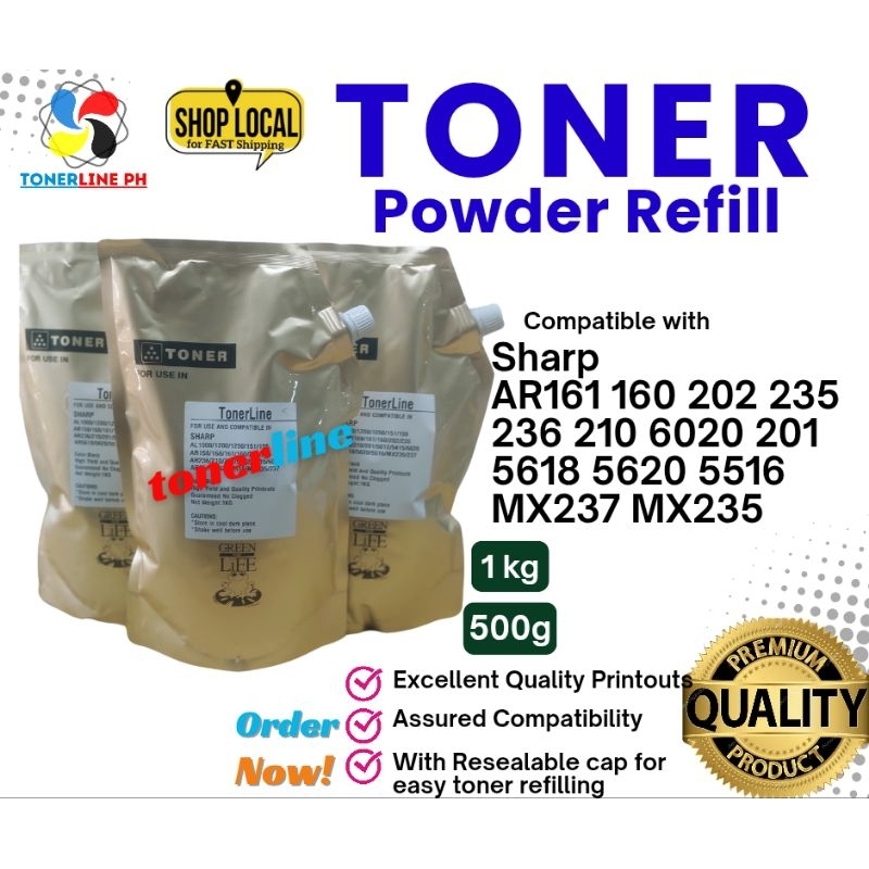 Sharp Toner Compatible 500grams 1kilograms | Shopee Philippines