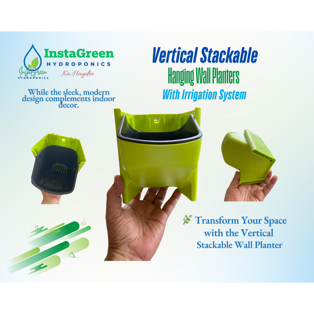 Vertical Stackable Hanging Planters w/ Irrigation System 4pcs / pack ...
