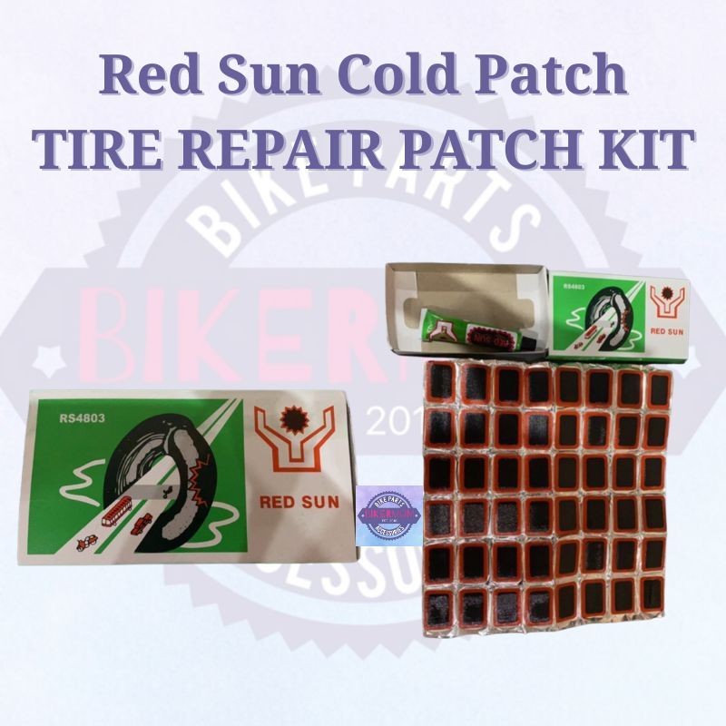 Red Sun Cold Patch TIRE REPAIR PATCH KIT Bicycle | Shopee Philippines