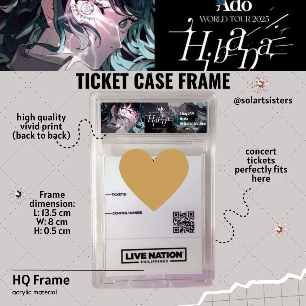 Ado Hibana World Tour 2025 in Manila ticket case keeper holder