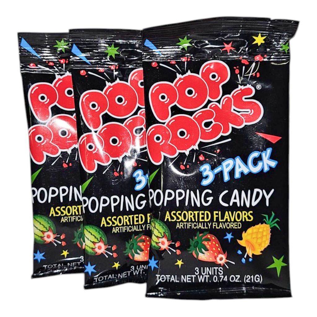Pop Rocks 3-Pack Candy (1 Pouch = 3 Packs) USA Imported – Assorted ...