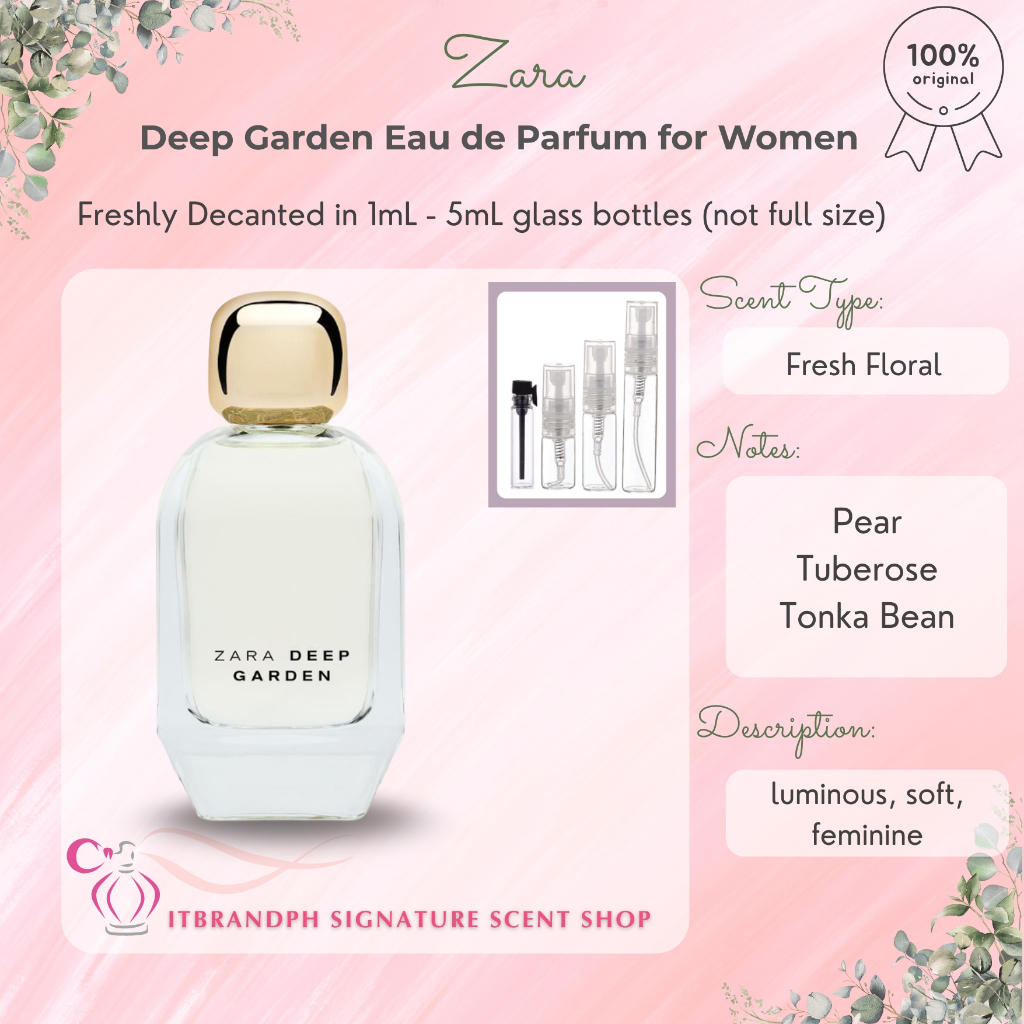 Decant Zara Deep Garden Eau de Parfum for Women (NOT FULL BOTTLE)