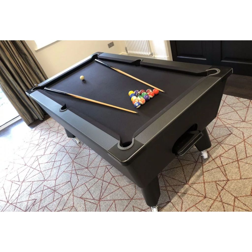 Exclusive Carbon Fibre Style Pool Table Stealth matt black edition ...