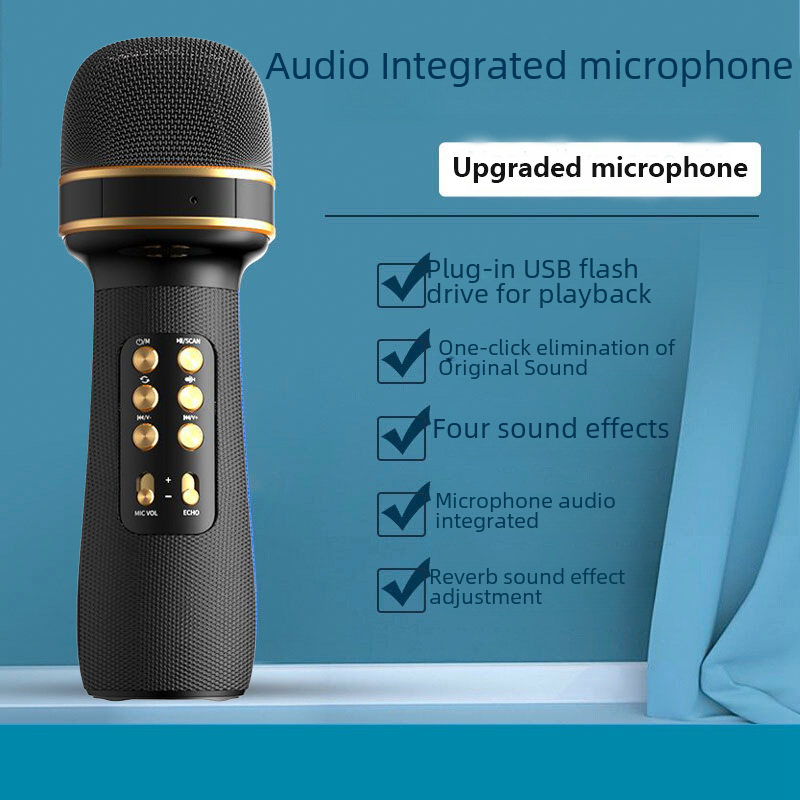 The home microphone Bluetooth microphone is suitable for karaoke and ...