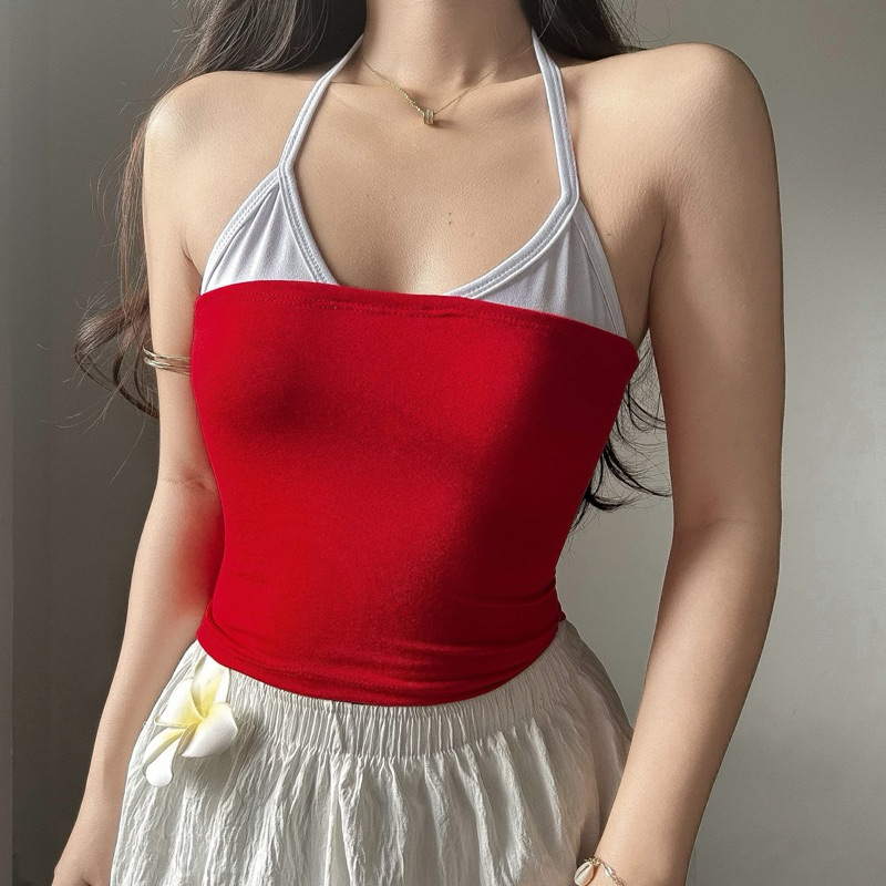 Vlaisey • Tube Brallete Combi Plain summer Halter Backless Top | Shopee ...