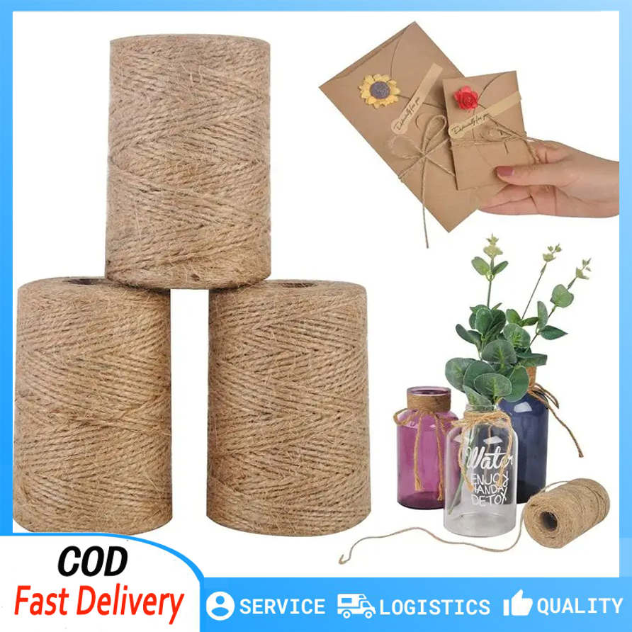200M Jute Rope Natural Rope DIY Decoration Burlap Jute Twine String ...