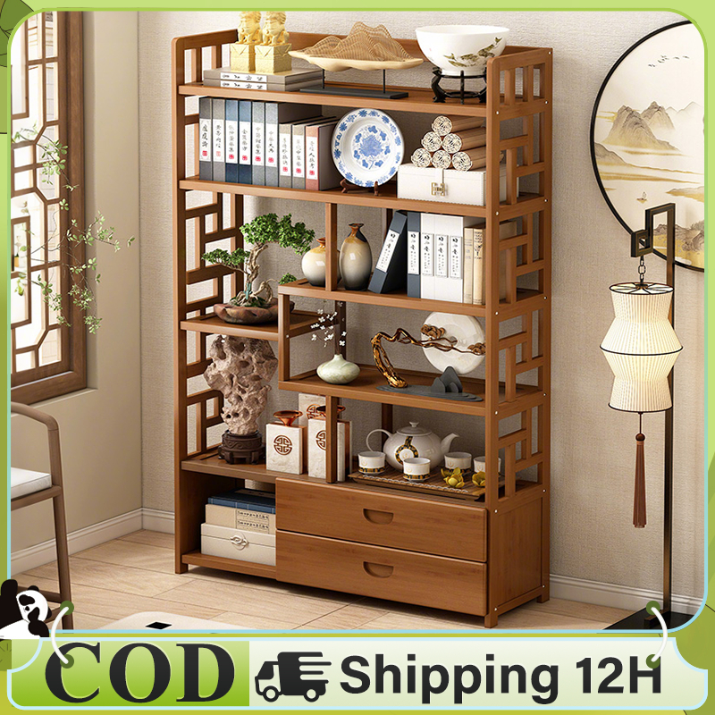 WoodLand Storage Rack With Drawer 80/100CM Display Rack Organizer Shelf ...