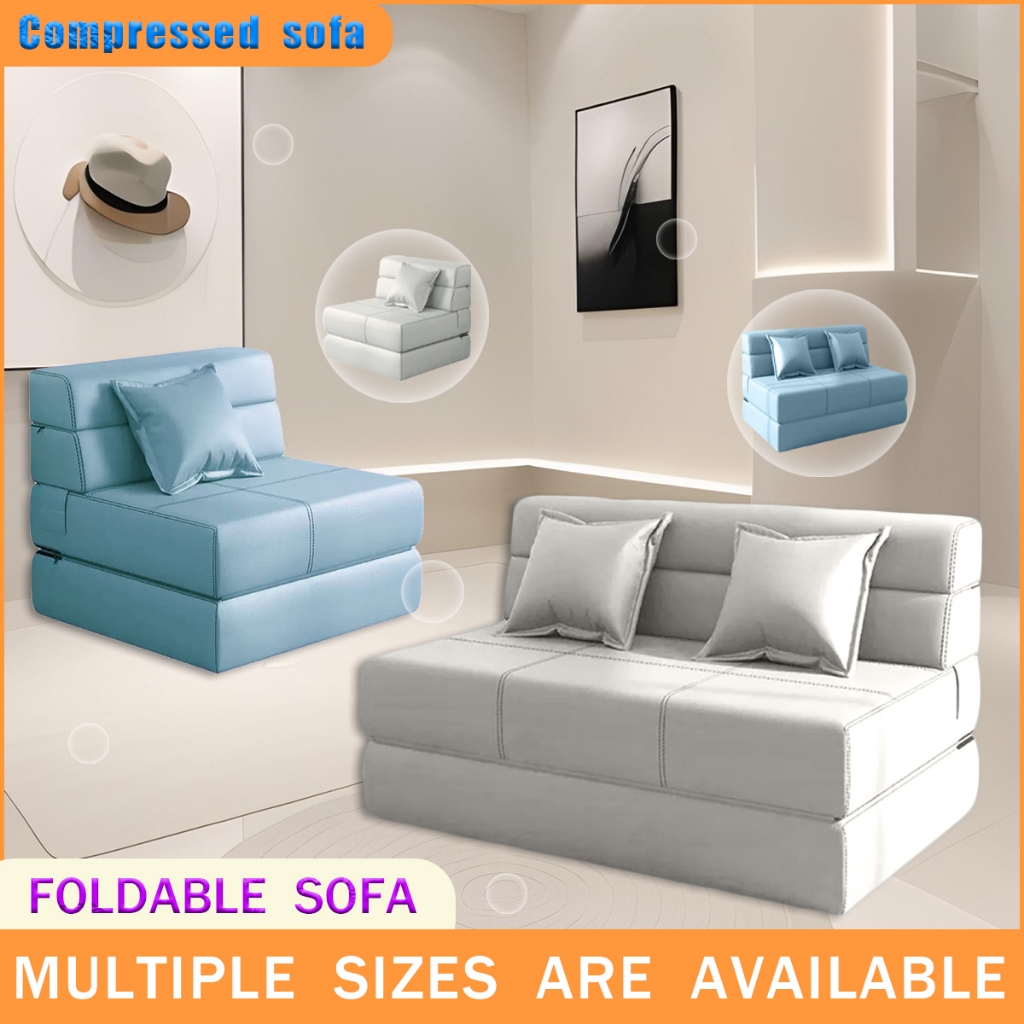 【COD】Multifunctional pull-out sofa bed, compression sofa, single/double  size, inches thick