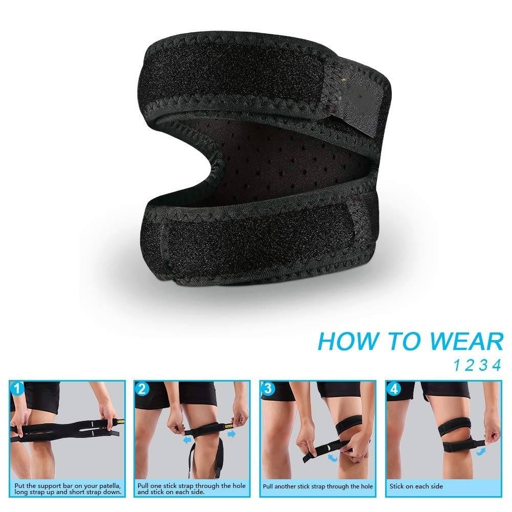 Adjustable Patella Knee Band Tendon Support Stabilizer Motion Relief ...