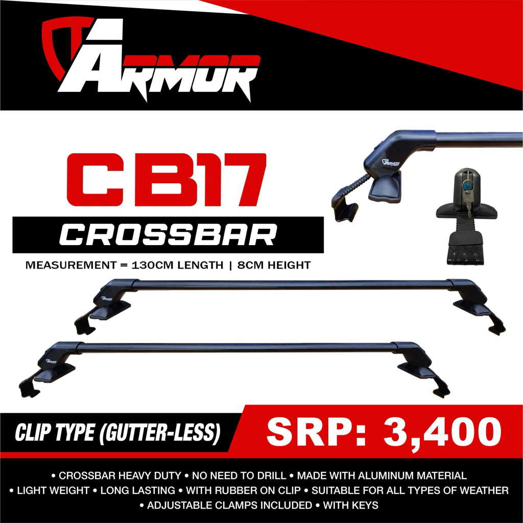 ARMOR CROSSBAR GUTTERLESS / CLIP TYPE FOR SUZUKI ERTIGA 2022 (CB17 ...