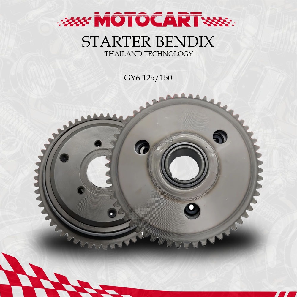 MotoCart Starter Bendix for GY6-125/150 – High-Quality, Made in ...