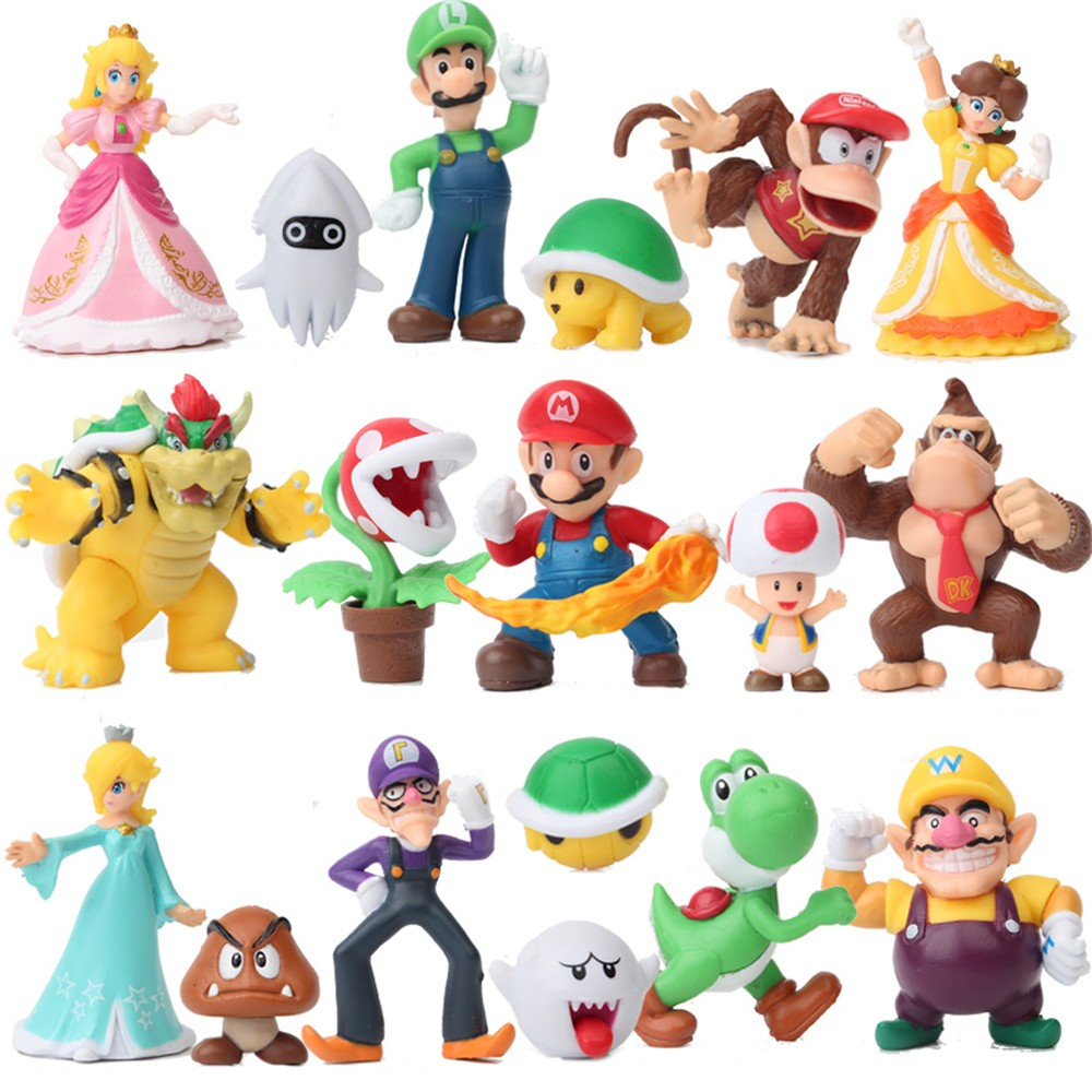 18 Pcs/Set The Super Mario Bros. Movie Action Figures Model Toys ...