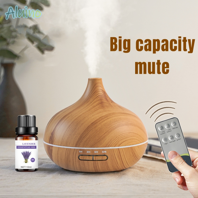 550ml Wood Grain Humidifier With Wssential oil Aromatherapy Oil ...