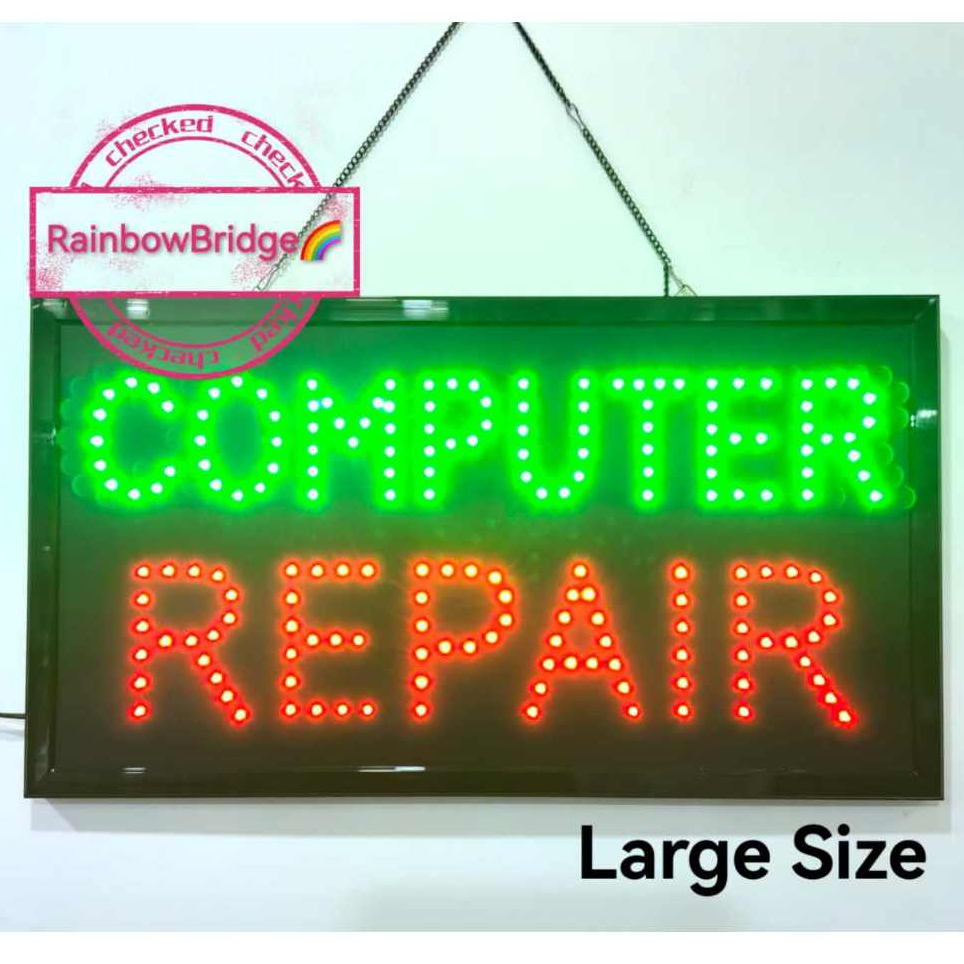 COMPUTER REPAIR - RAINBOW BRIDGE LED SIGNAGE (New-Small-Large) #SIZE ...