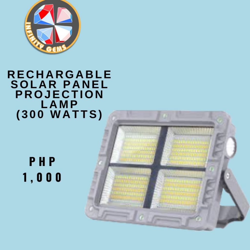 RECHARGABLE SOLAR PANEL PROJECTION LAMP MODEL T8300 | Shopee Philippines