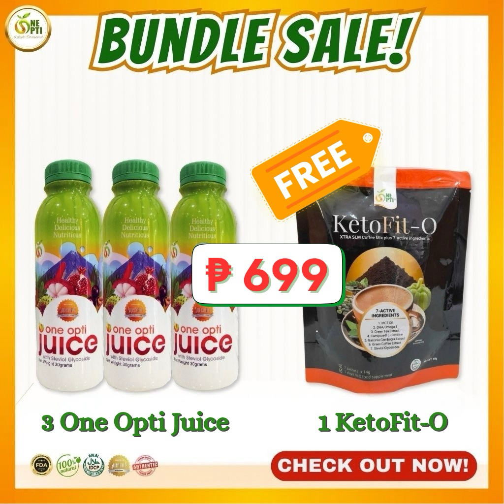 One Opti Juice ( BundLe of 3 Opti Juice + 1 KetoFit-O Coffee ) 15 in 1 ...