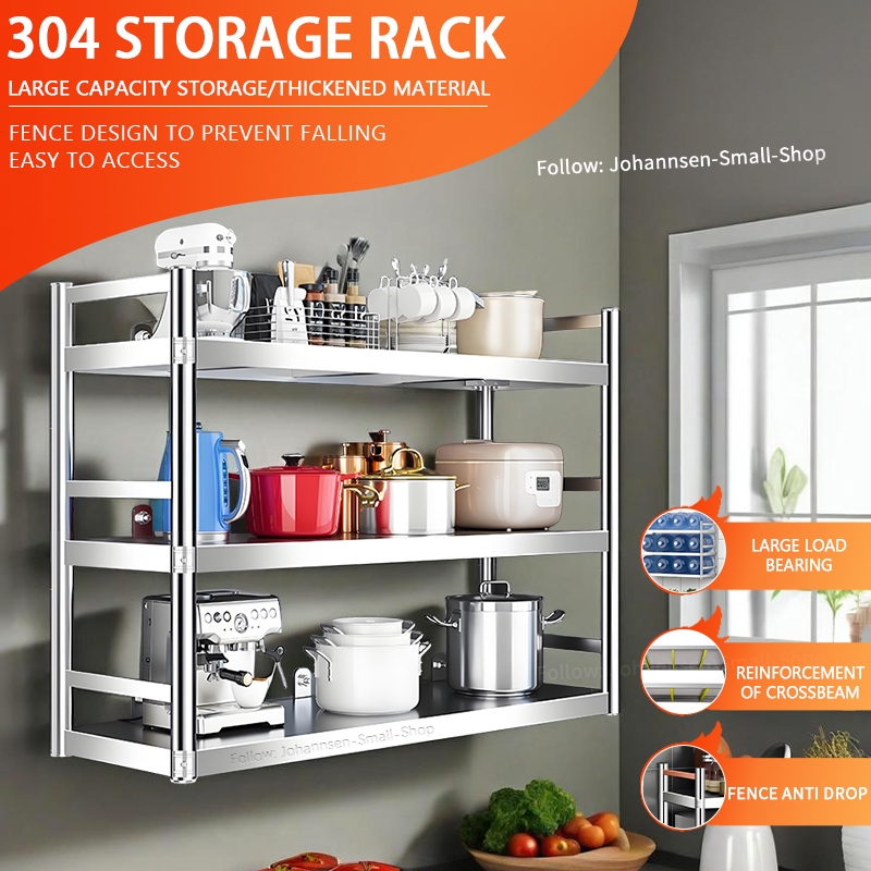 Very durable wall rack Kitchen Organizer Storage Rack Microwave Oven ...