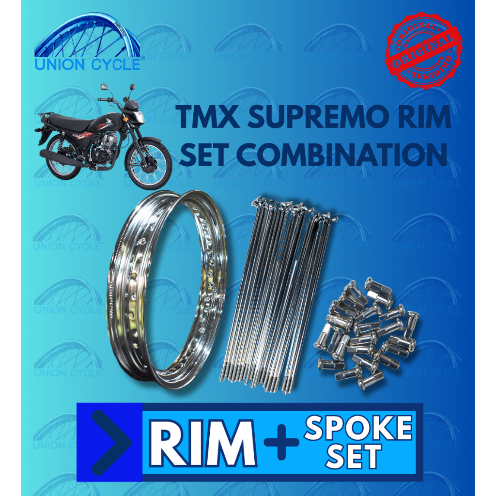UNION CYCLE TMX SUPREMO 17 INCHES RIM SET (RIM + SPOKE SET COMBINATION ...