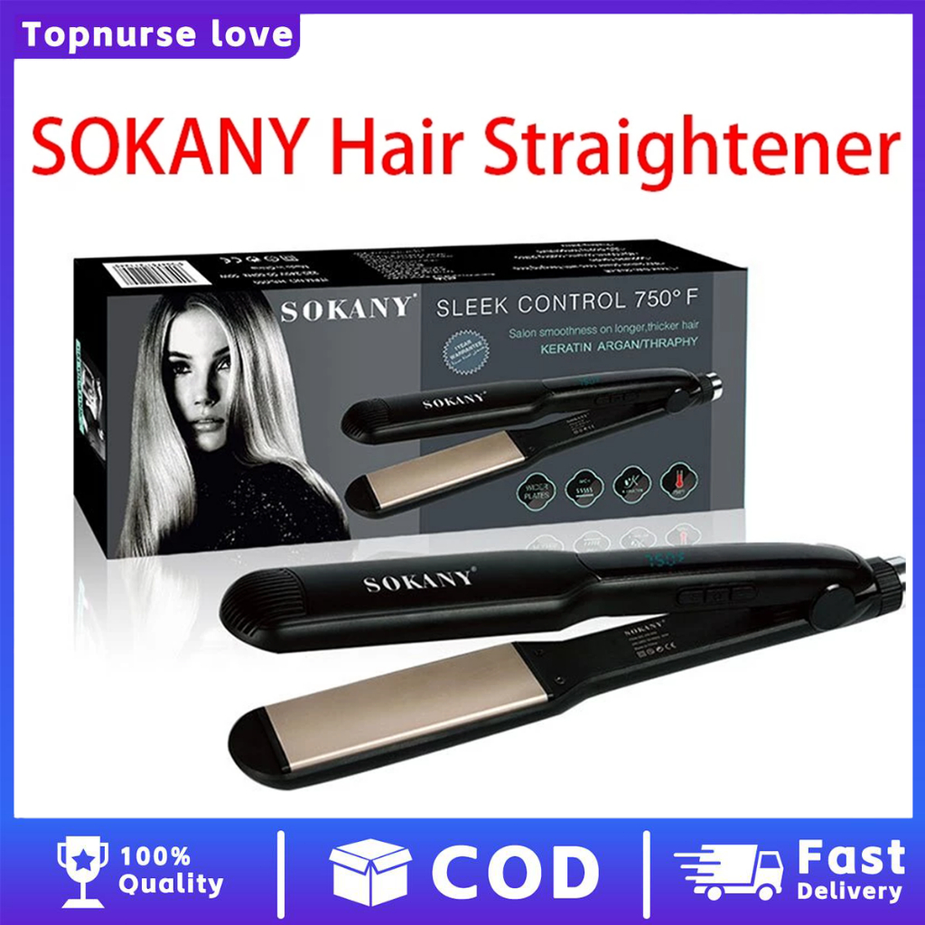 sokany hair iron original flat iron hair Straightener Professional Iron  Wide Plates Hair Straighten