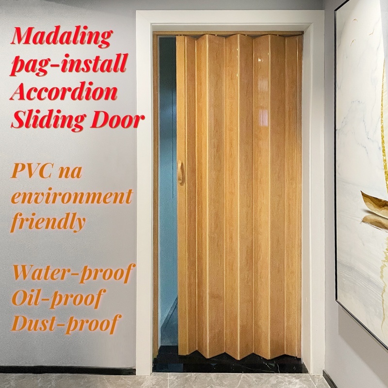 Easy Installation PVC Accordion Folding Sliding Door Indoor Household ...