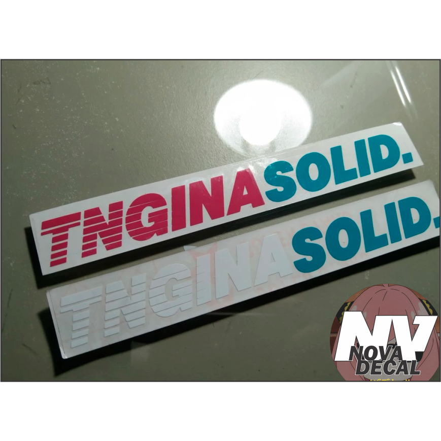 TNGINA SOLID. Decals Sticker for Motorcycle / Cars ( White & Teal ...