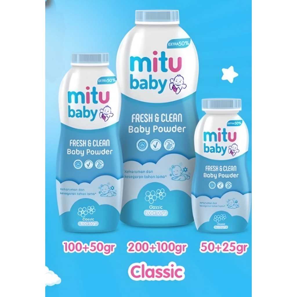 Mitu Baby Fresh & Clean Powder Extra Soft Baby Powder | Shopee Philippines