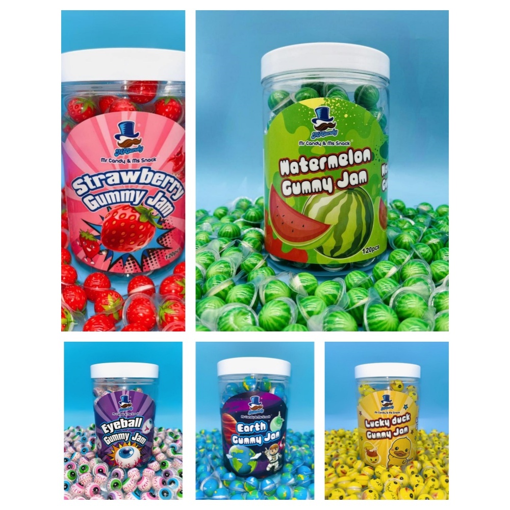COD/ 120 piece/bottle Mini Fruit Jam Gummy Balls/ Tasty Flavor Bonbon ...