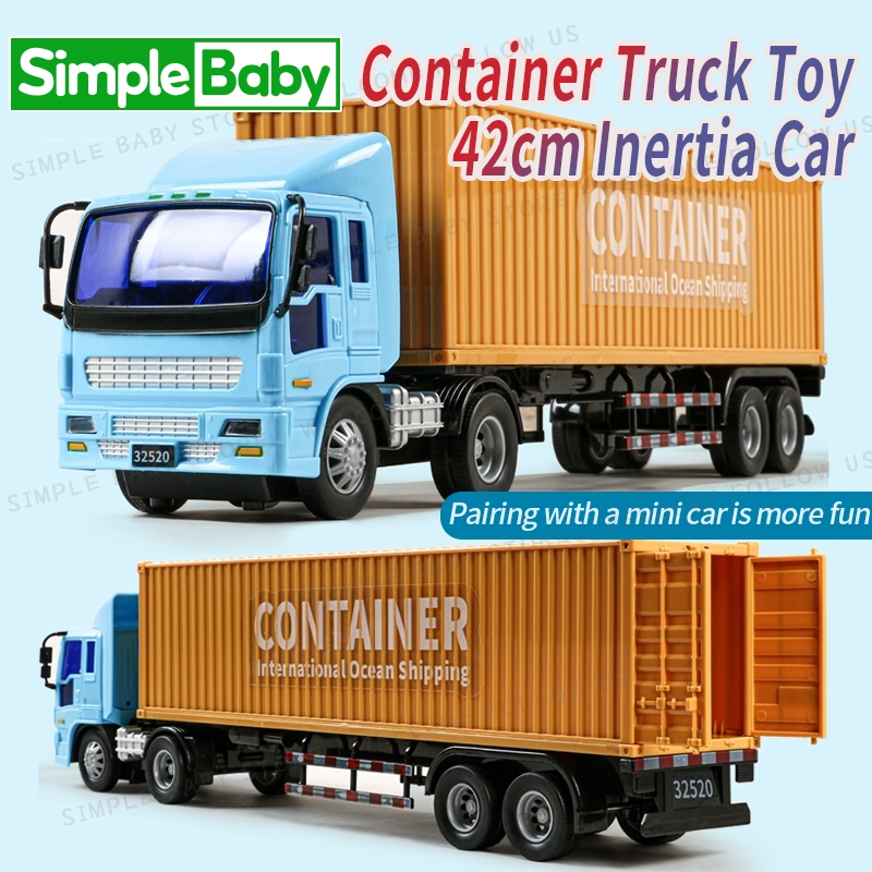 1:36 scale Container truck and ABS Container Door can open, 42cm long ...