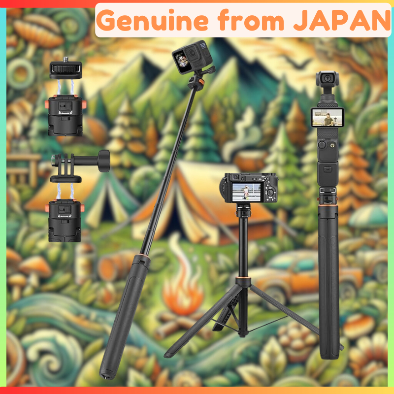 162CM Selfie Tripod Stand for Action Cameras with Quick Release 1/4 ...