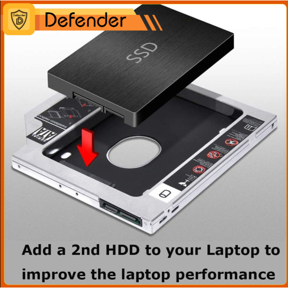 2.5'' SATA HDD SSD Hard Drive Disk DVD CD ROM Optical SuperDrive Caddy ...