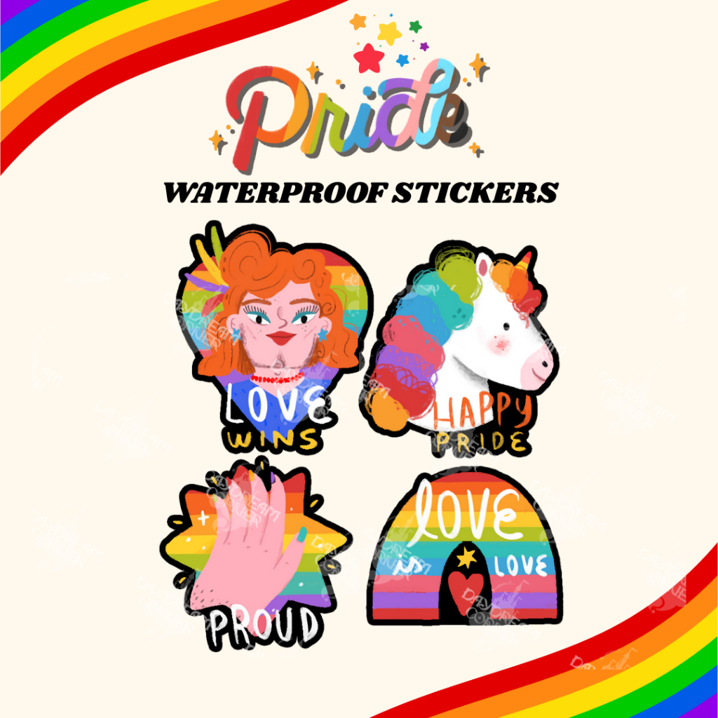 Retro 2 Pride Month LGBT LGBTQ+ LGBTQ Stickers Waterproof Decal Die Cut ...