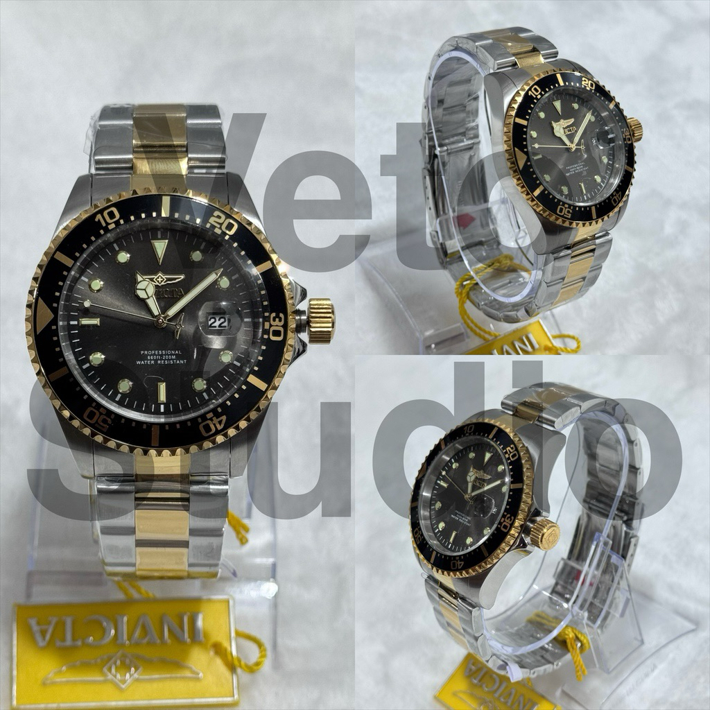 Original Invicta Mens Pro Diver Stainless Steel Uni-Directional ...