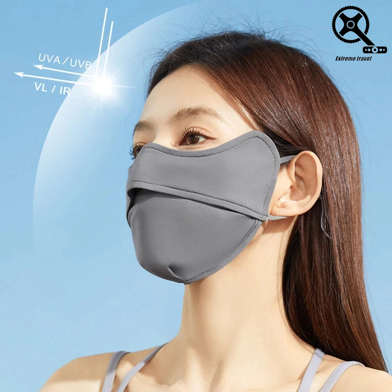 Sunscreen Mask Breathable UV Protection Women Outdoor Mask Sun ...