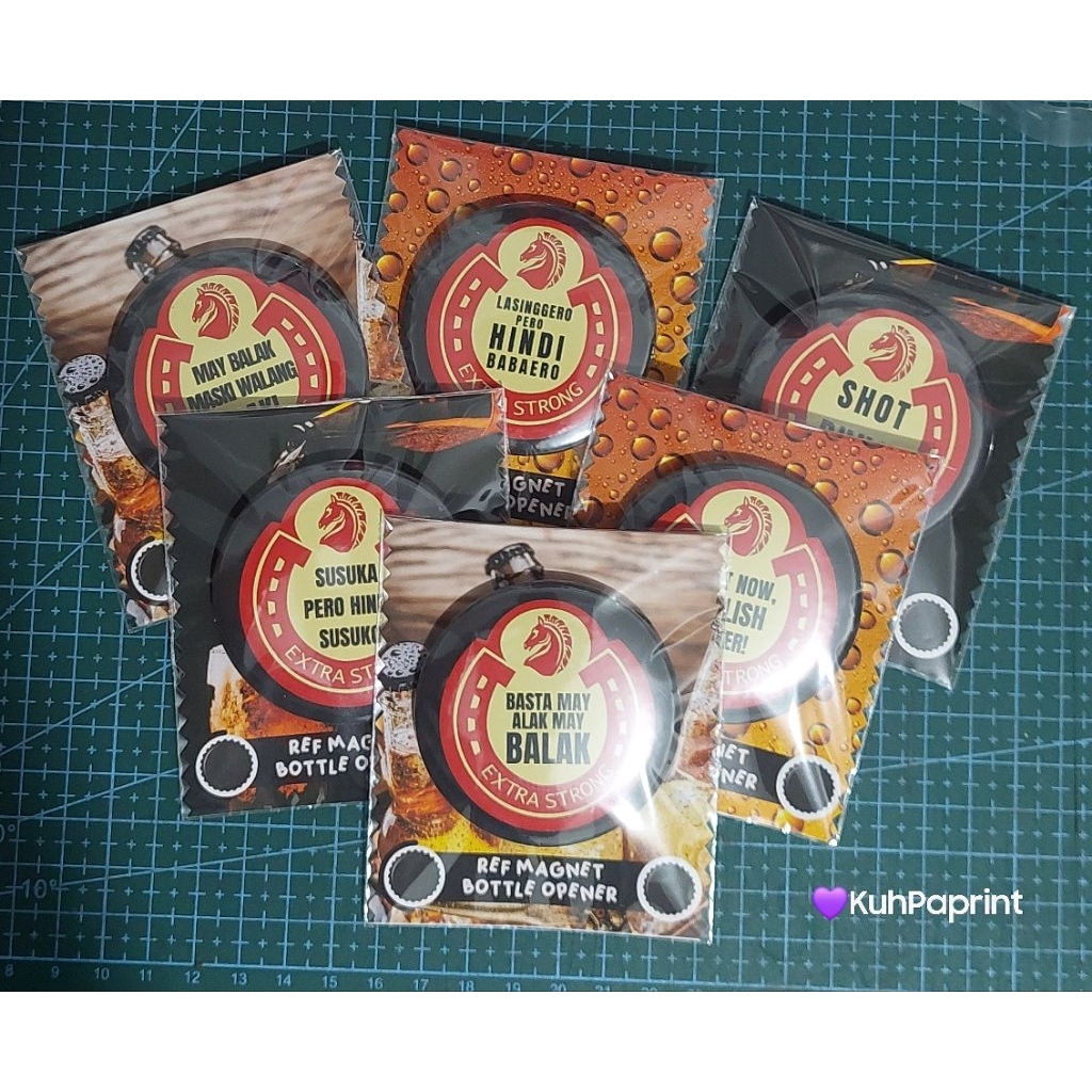 Kuhpaprint _ Red Horse inspired Ref Magnet Button with bottle opener ...