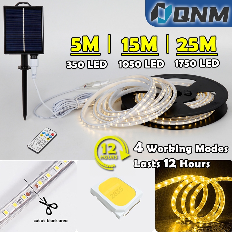 QNM 25M Solar Strip Light Led 2835 Flexible Lighting IP67 Garden ...
