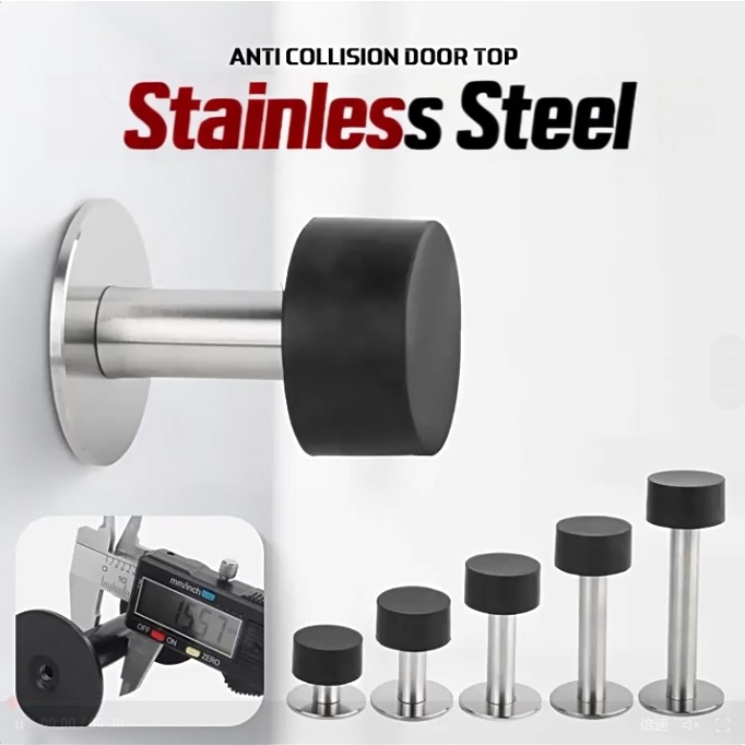 Stainless Steel Rubber Stopper With Sound Dampening Bumper Non Punch ...