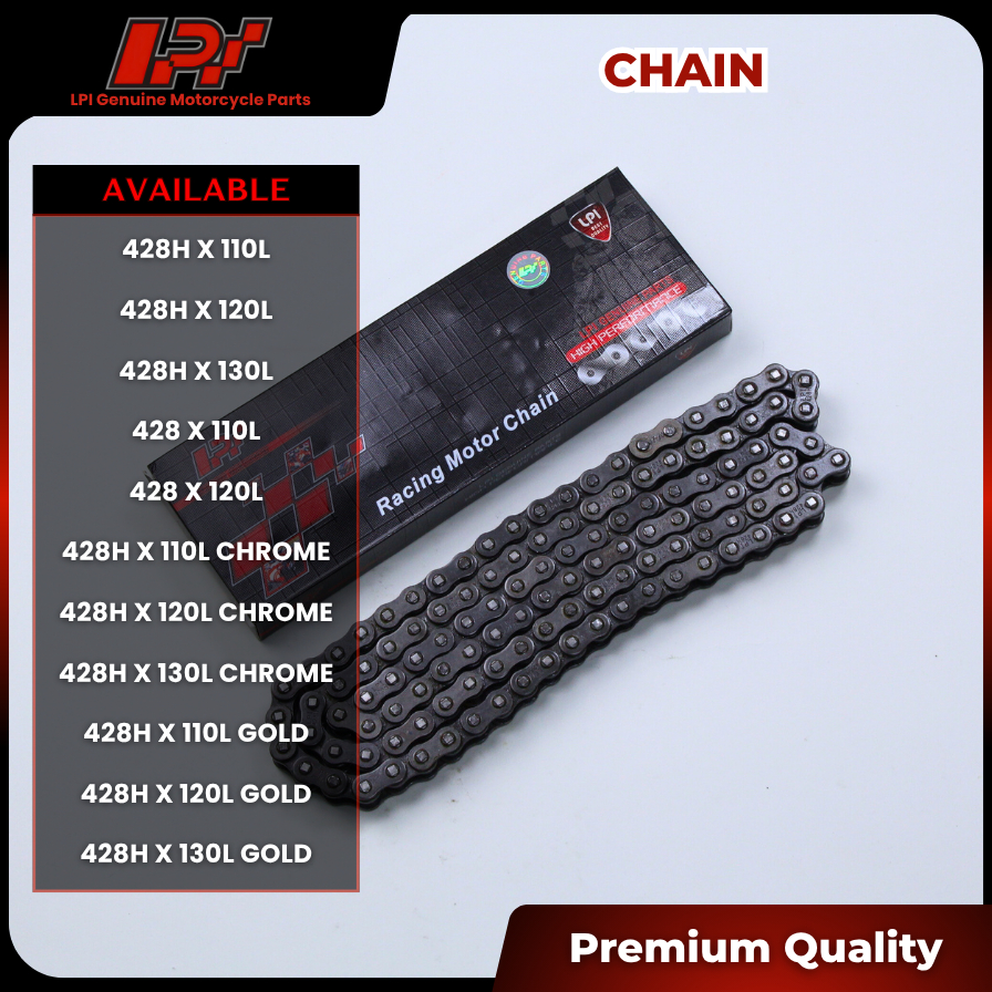 LPI 428/428H Motorcycle Chain Heavy and Light Duty (110L/120L/130L ...