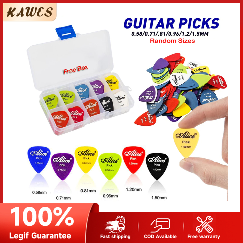 KAWES 24/50pcs Guitar Pick Acoustic Music Picks Plectrum 0.58/0.71/0 ...