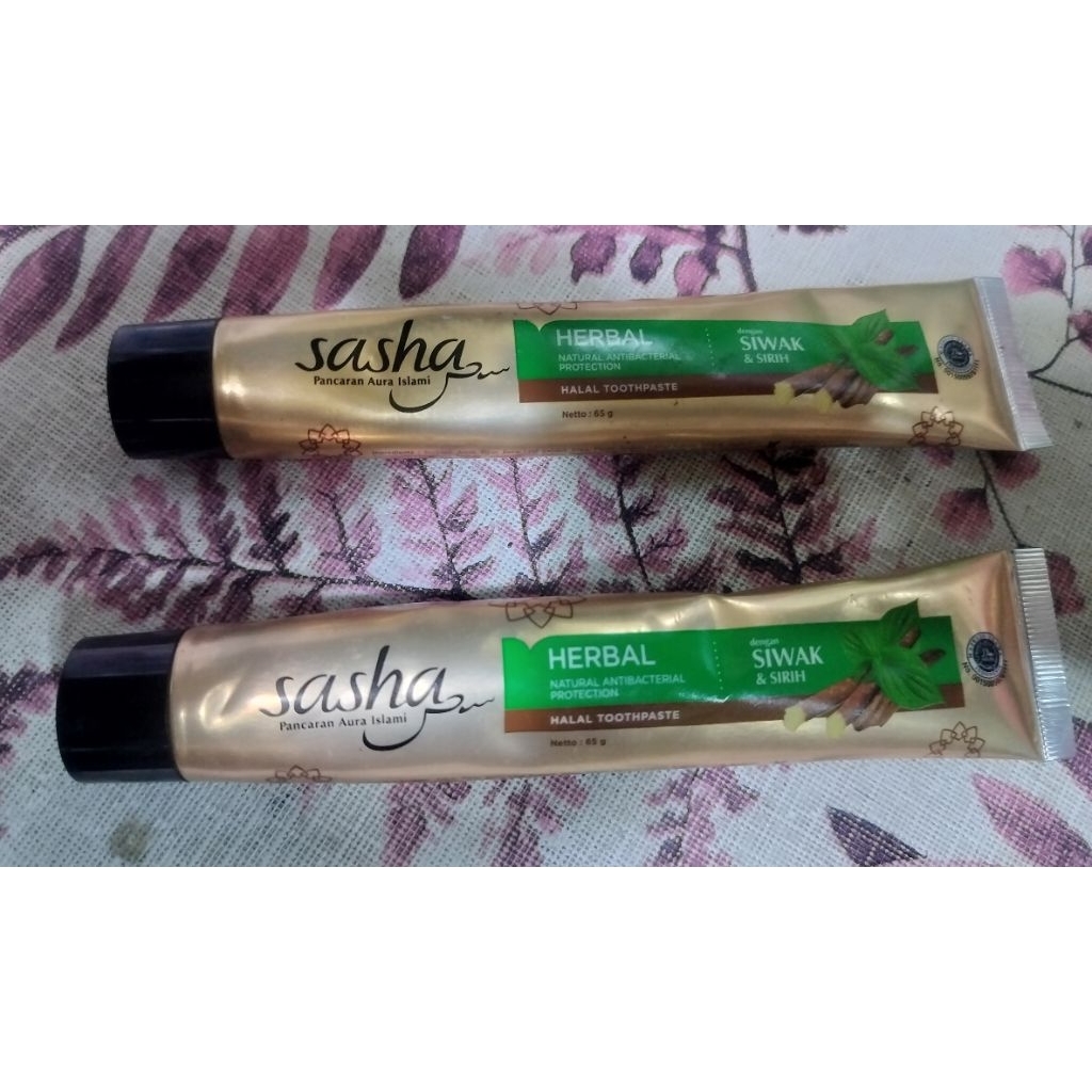Buy 1 Free 1 Sasha Herbal Halal Toothpaste 65g | Shopee Philippines