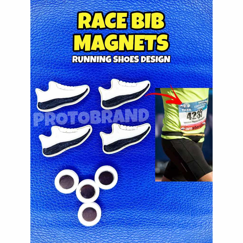 Race Bib Magnet Strong Hold using NEODYIUM MAGNETS 4PCS for Marathon ...