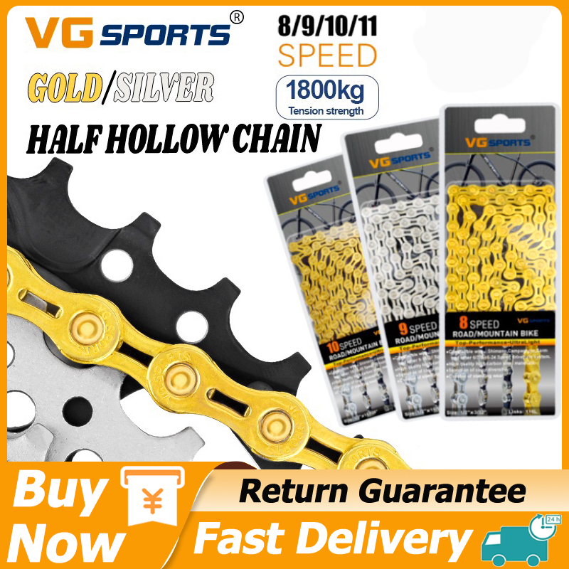 VG CHAIN Half Hollow bicycle Chain 8/9/10/11/12 MTB Road bike chain Vg ...