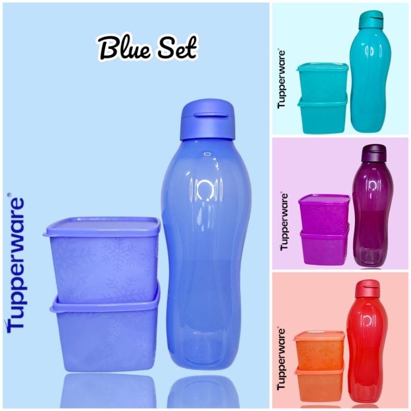 Tupperware Square Round(Snow Flakes) & 2L Eco Bottle | Shopee Philippines