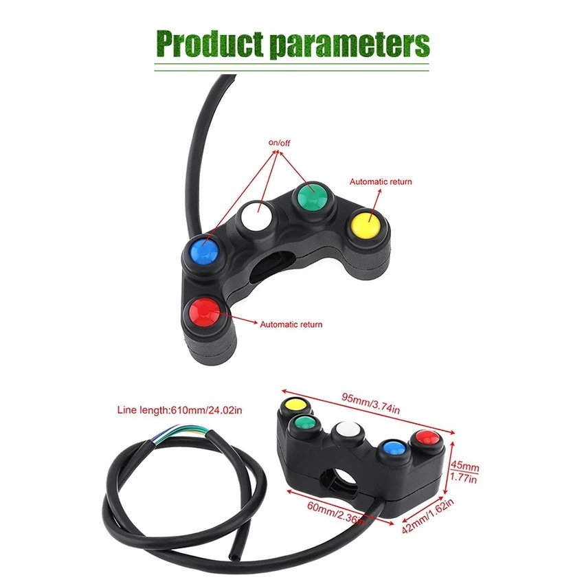 5 Ways Motorcycle Handlebar Switches motorcycle Switches motor parts ...