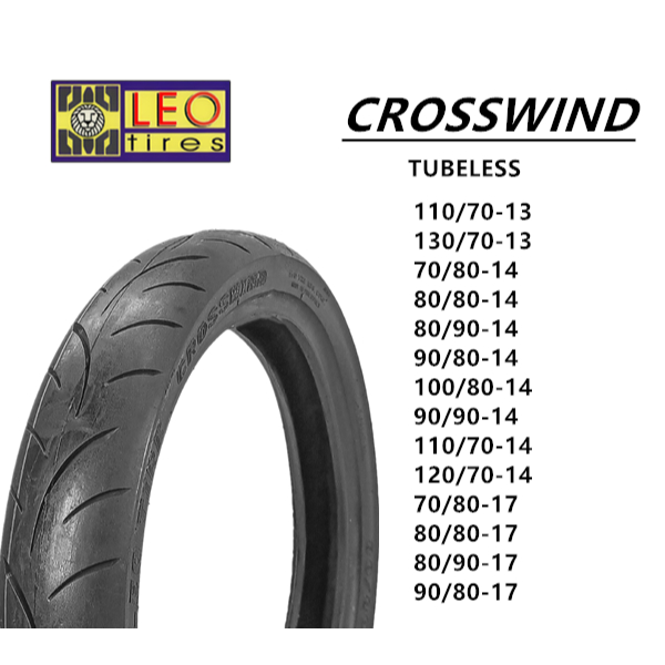 Leo Motorcycle Tire Tubeless Crosswind 13/14/17 Complete Models High ...