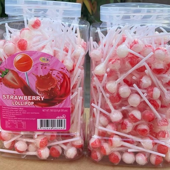 A7171 200Pcs strawberry Lollipop/loot Bags/Paninda Shopee Philippines