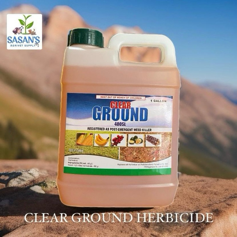 CLEAR GROUND HERBICIDE 1 GALLON by RNE (glyphosate) general weed killer ...