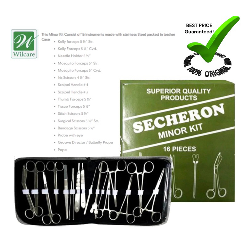 SECHERON DISSECTING SET (MINOR KIT SET of 16 PCS) Student Basic Minor ...